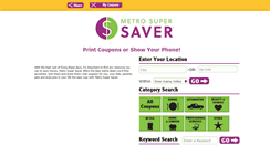 Desktop Screenshot of metrosupersaver.com