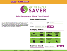 Tablet Screenshot of metrosupersaver.com